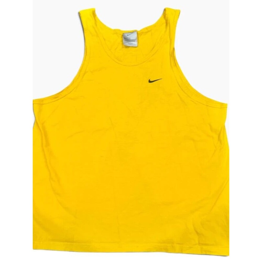 Nike 90s Vintage Tank Top Sleeveless Yellow Size Large Athletic